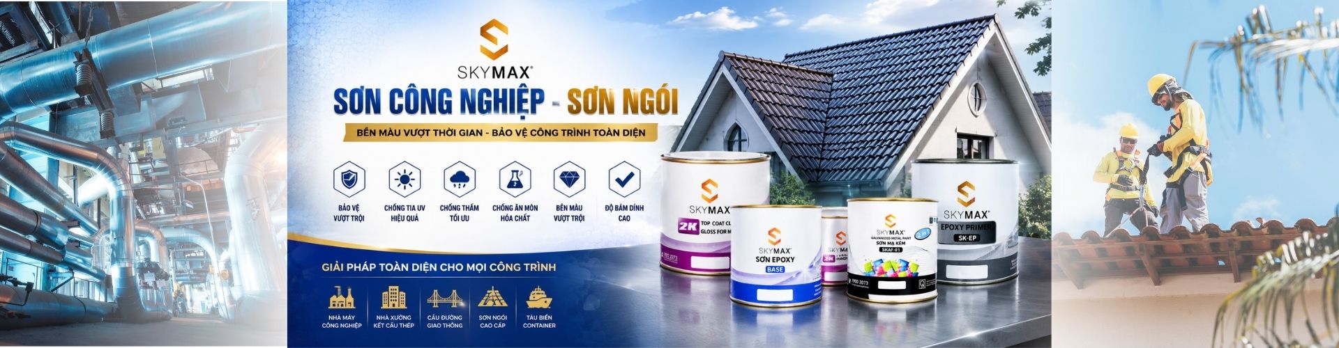 SƠN NGÓI SƠN CÔNG NGHIỆP SKYMAX