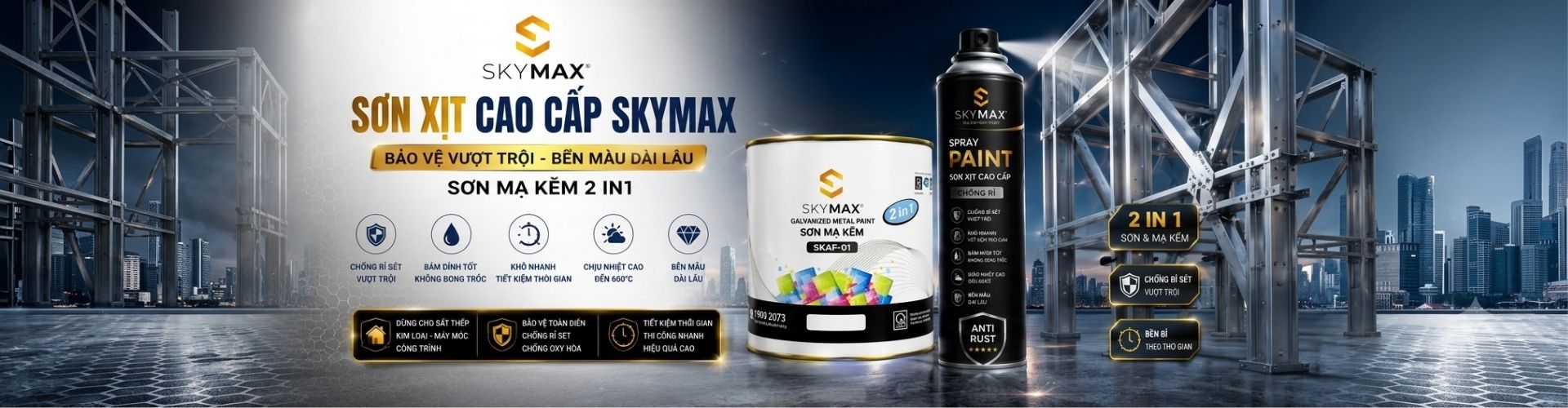 SƠN XỊT SƠN MẠ KẼM SKYMAX