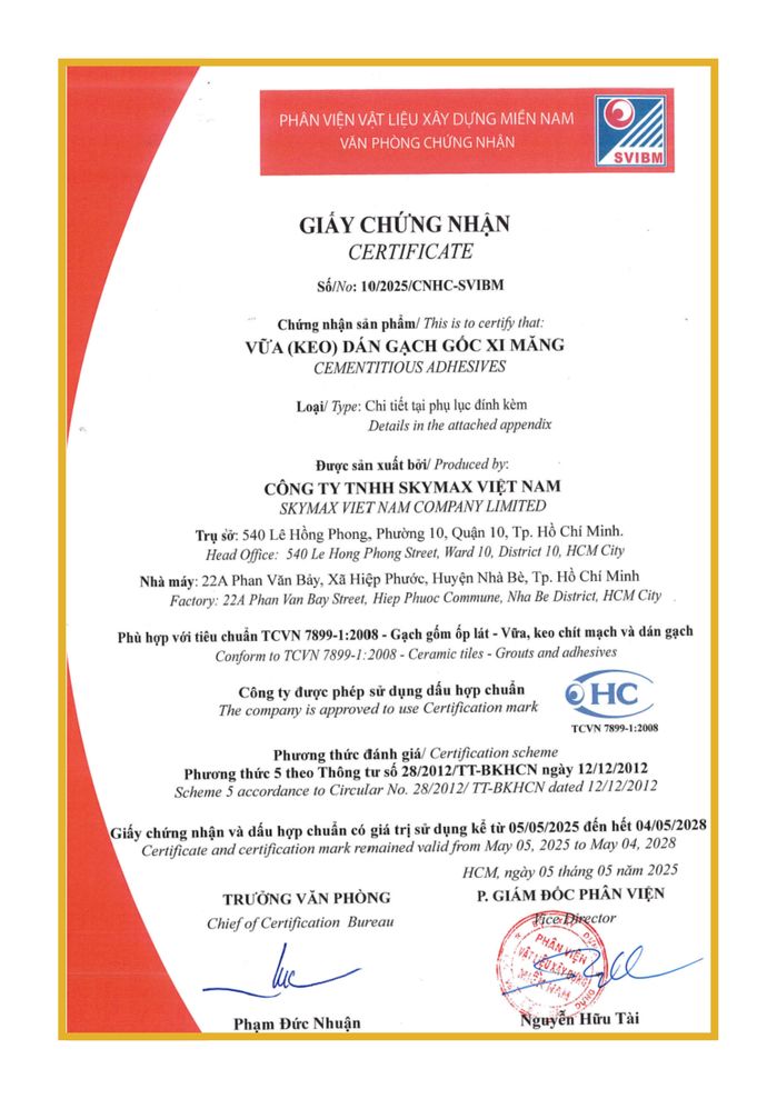 Chứng nhận SKYMAX 5